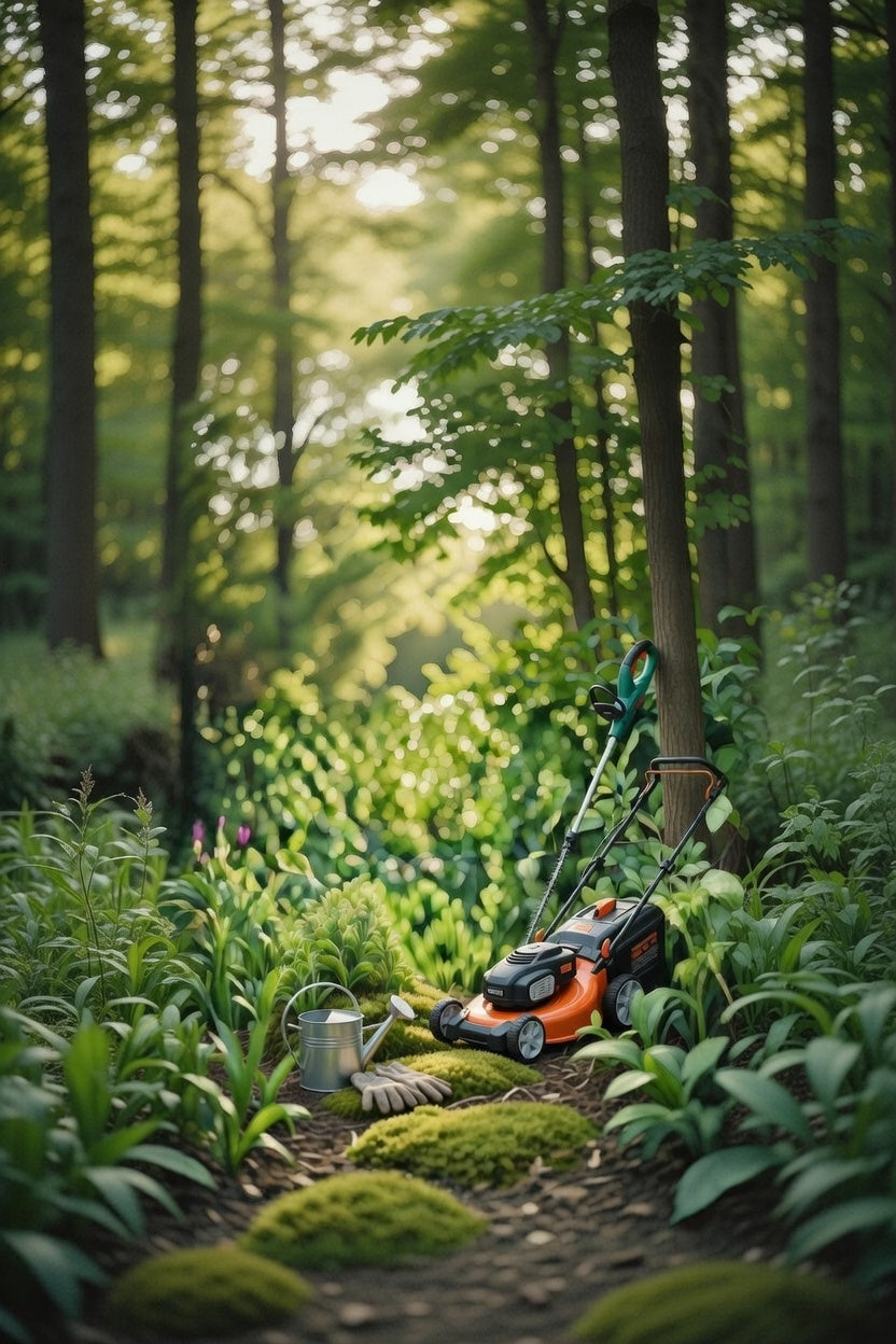 Lush green home garden in summer — garden equipment rental from koduaed.ee, Papsaare