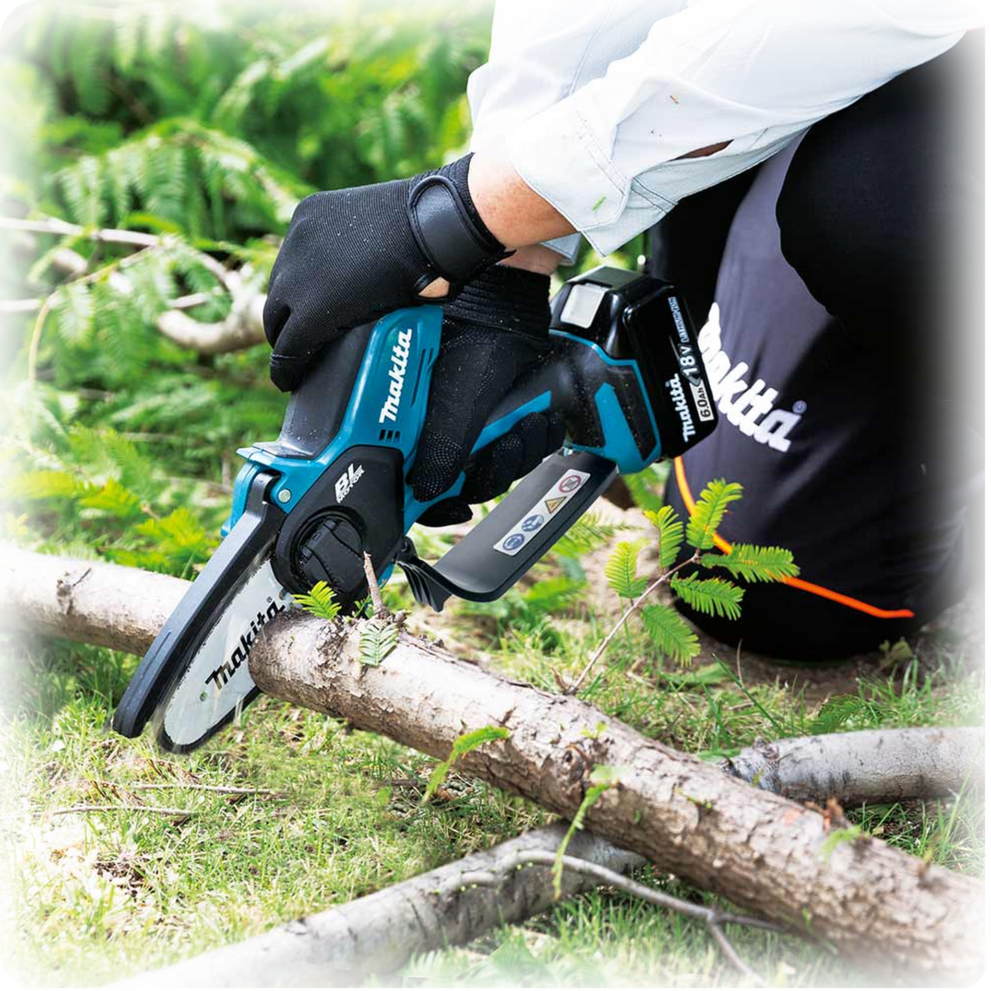 Makita DUC101Z oksasaag – kasutuskontekst